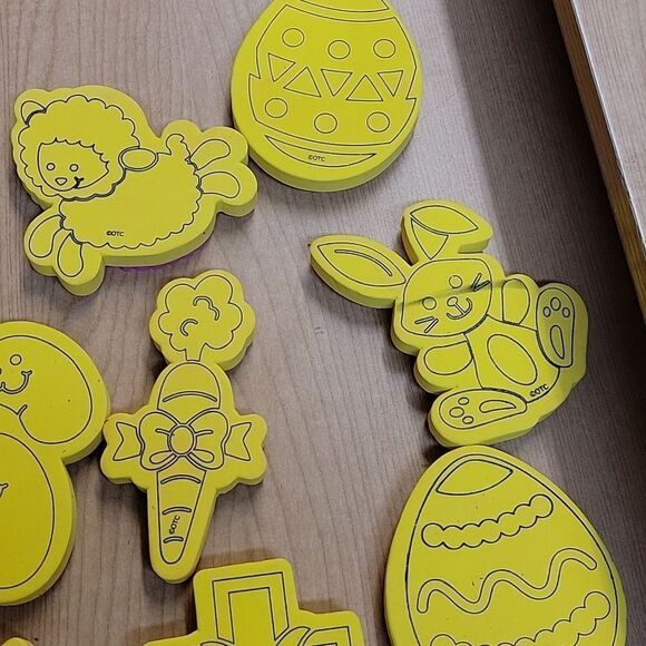 Lot Of 14 Chunky Foam Stamps For Arts And Crafts Painting. Easter - Picture 10 of 10